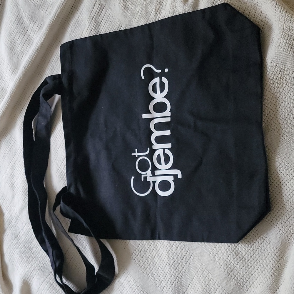 Black Tote Bag "Got djembe?"